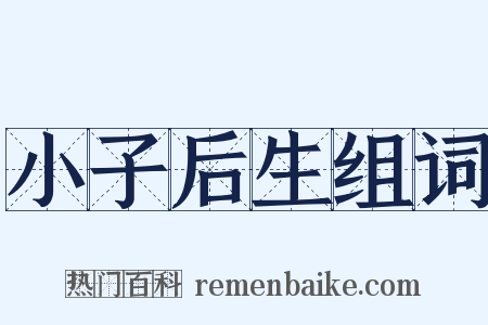 小子后生组词是什么意思的图片